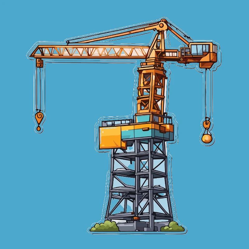 Crane / construction site / winch / crane system