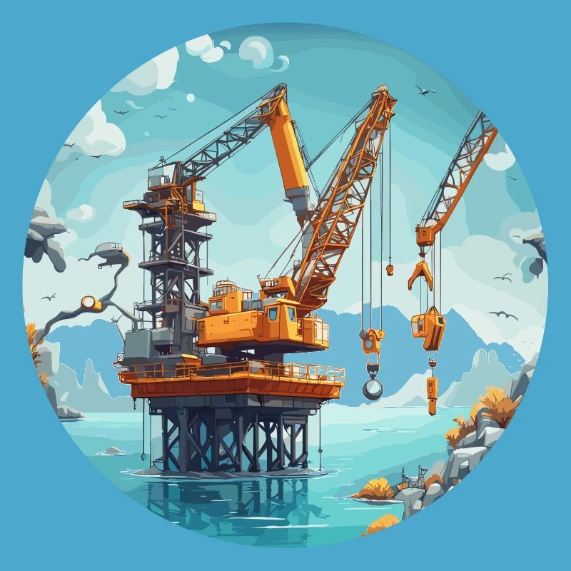 Crane / construction site / winch / crane system