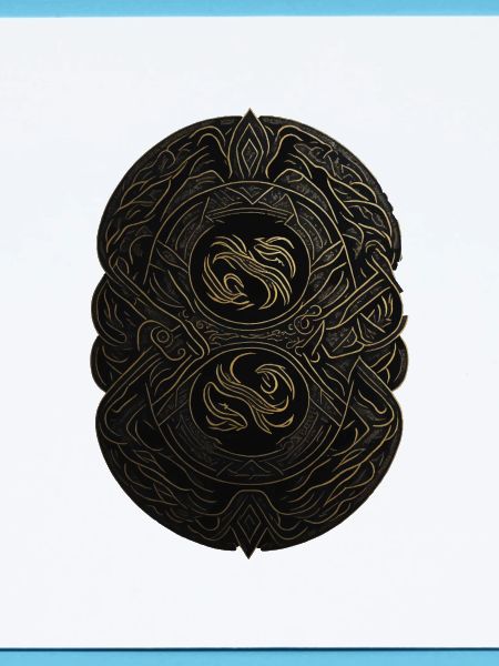 Mayan Black and Gold Monogram