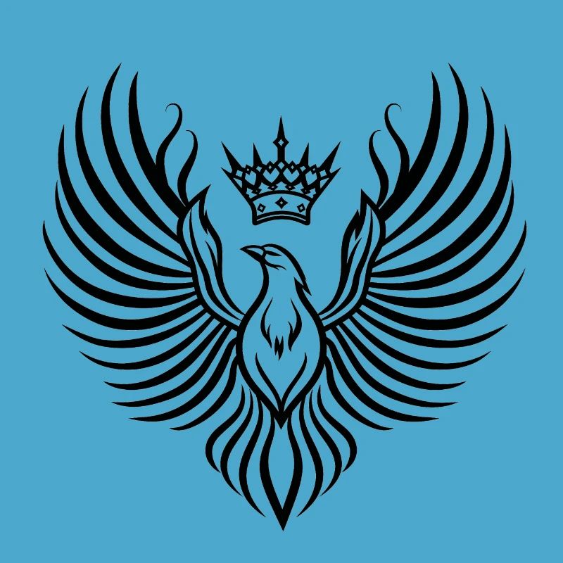 Phoenix mit schwebender Krone