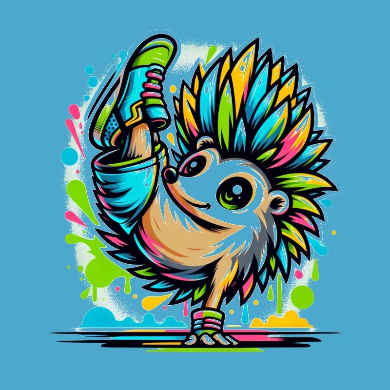 Cool Hedgehog Breakdance Dancing