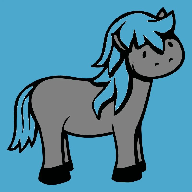 Pferd Süß Pony Fohlen Pferdemädchen Niedlich Comic