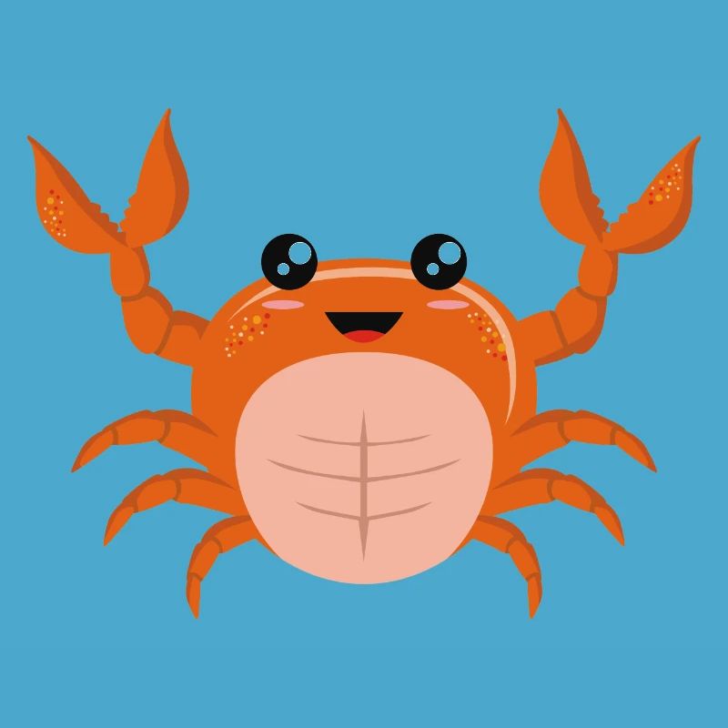 Tiny Soft-shell Orange Crawling Crab