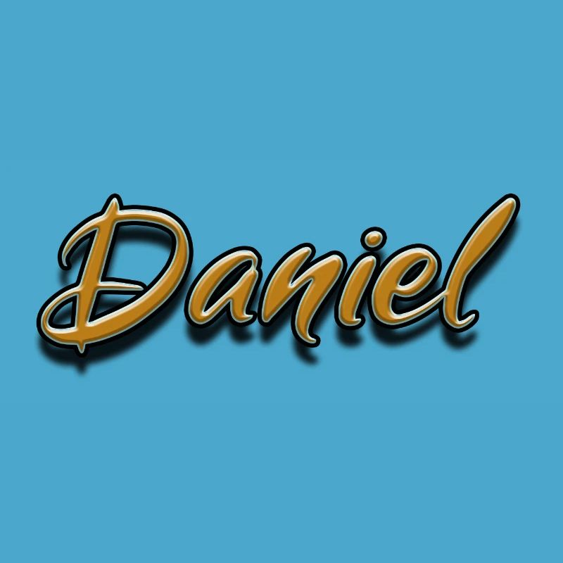 Daniel First name Name individually personalized