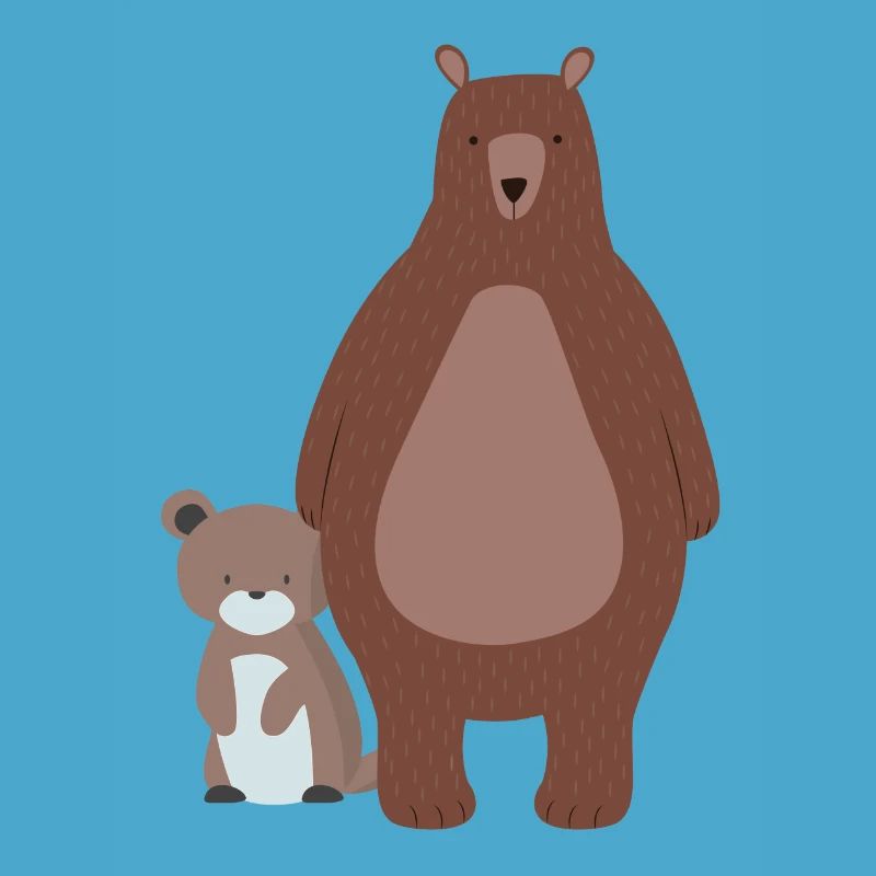 Mama Bär oder Papa Bär mit Babybär Bärchen