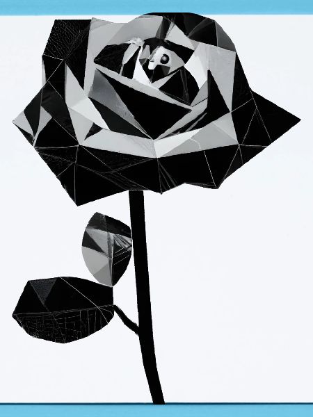 Polygone schwarze Rose