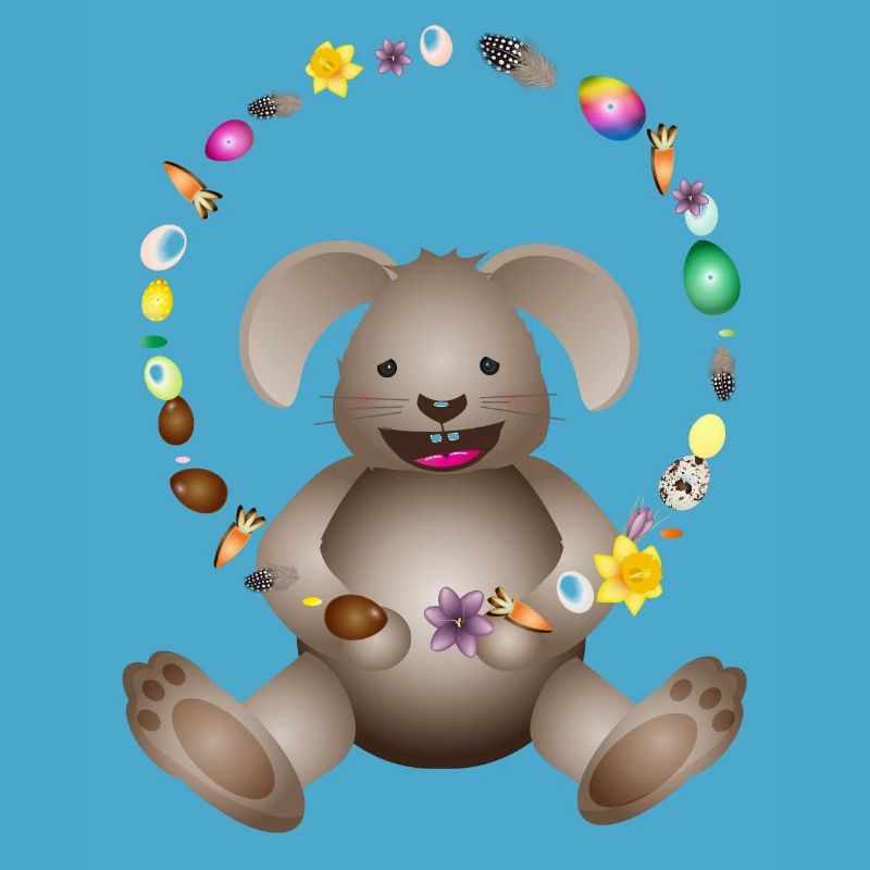 laughing Easter juggling Easter decorations