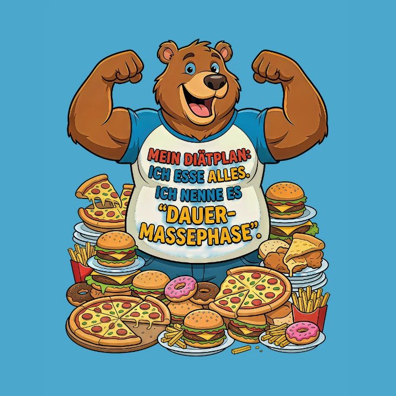 Permanent mass phase: Bear with pizza