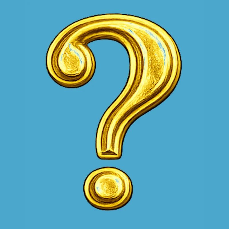 Conception du point d’interrogation doré