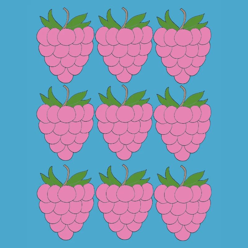 Raspberry Grid Pattern