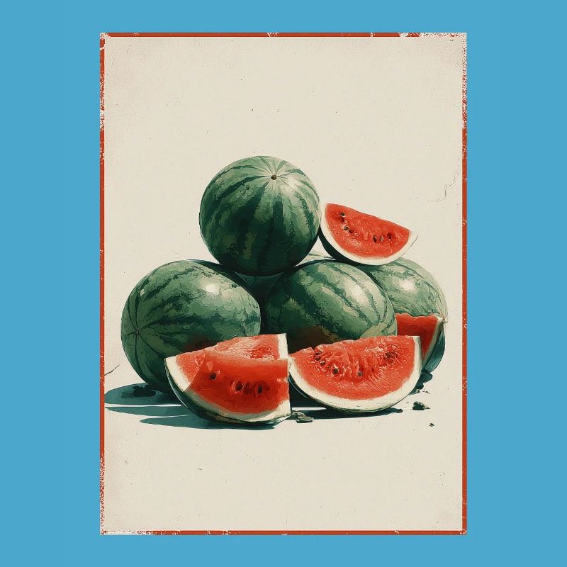 Tranches de pastèque vintage