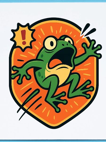 Panic Frog badge