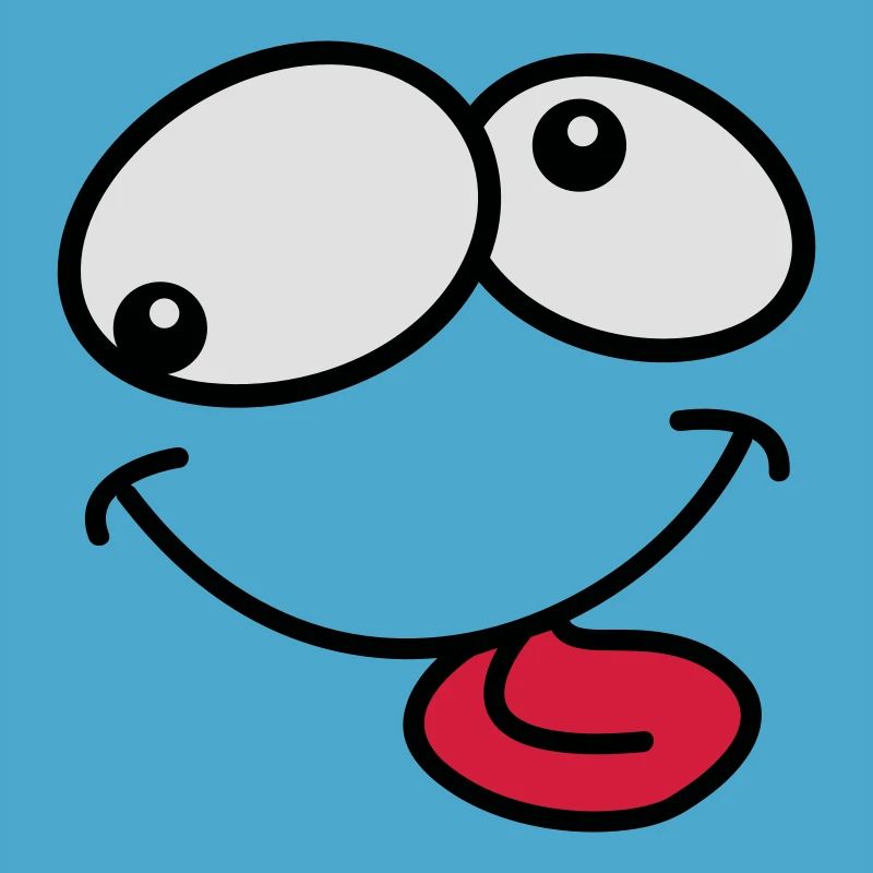 Stupide Crazy Grimace Comic Cartoon Face