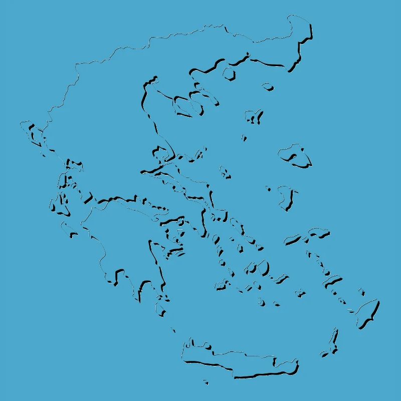 Greece map as an outline