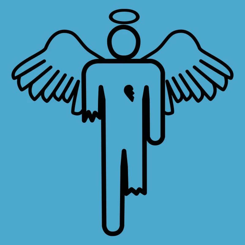 Gebrochener Engel Strichmännchen