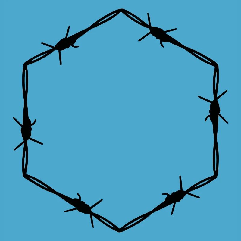 Stacheldraht 6 Eck Hexagon - Geschenkidee Tattoo