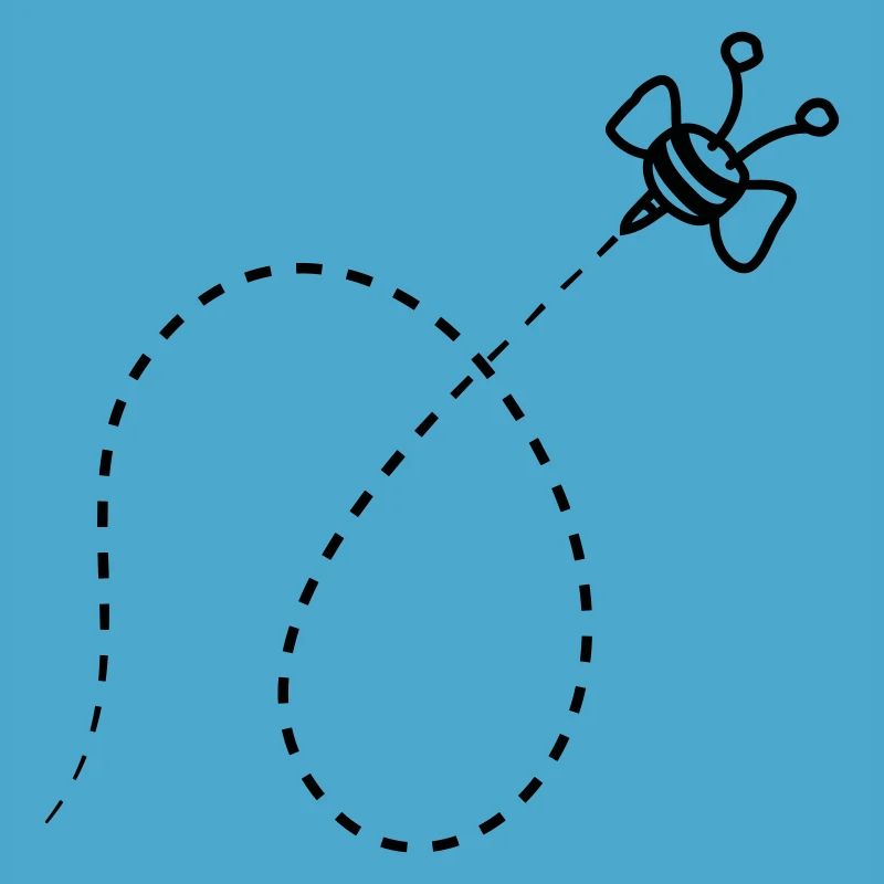 Line Dashed Bee