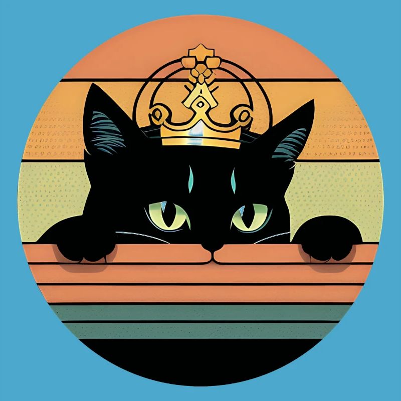 Chat avec couronne