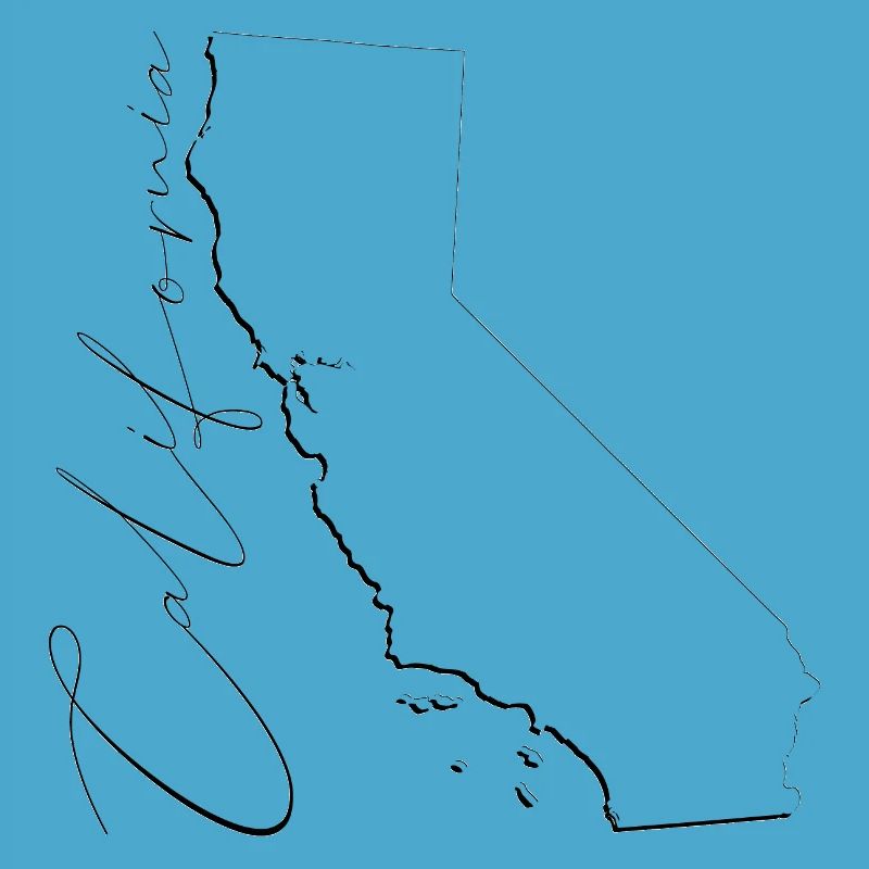 California (USA) | Map | Shadow Script