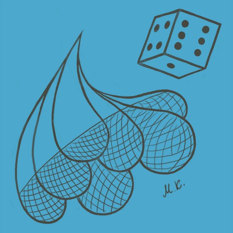 Creative patterned drops with game dice