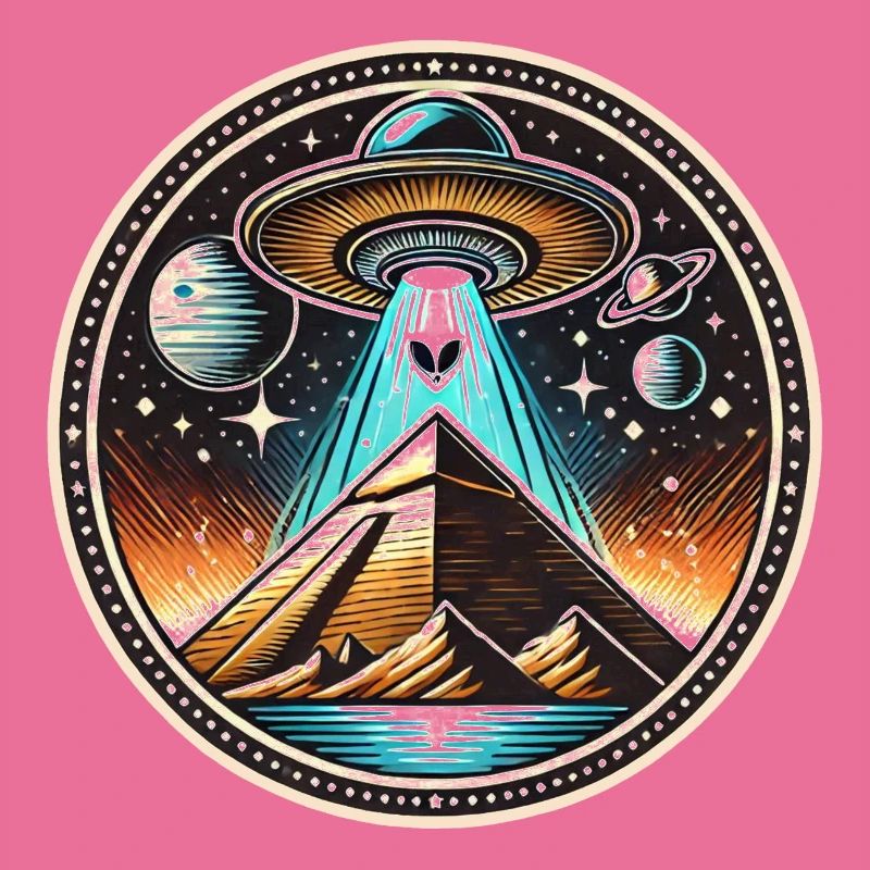 Ufo Alien Pyramiden Logo