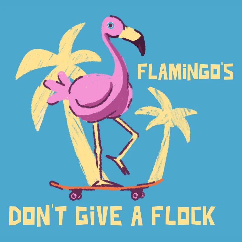 Flamingo Sommer Design mit Spruch