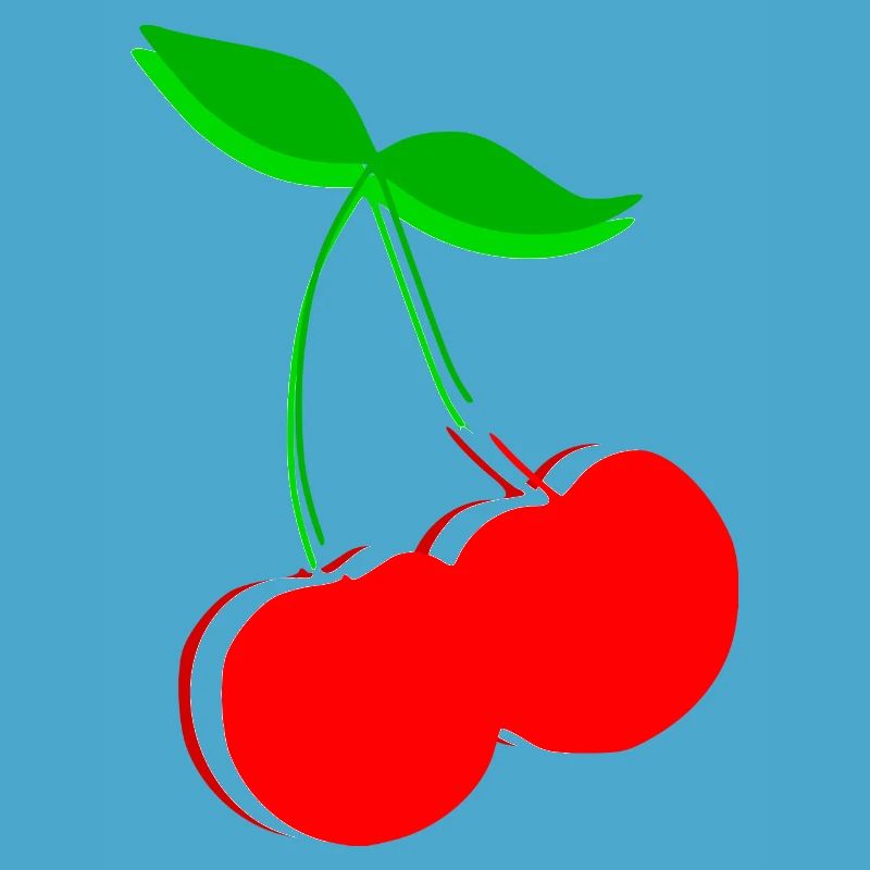 Kirsche Retro Früchte Obst Geschenk Geschenkidee
