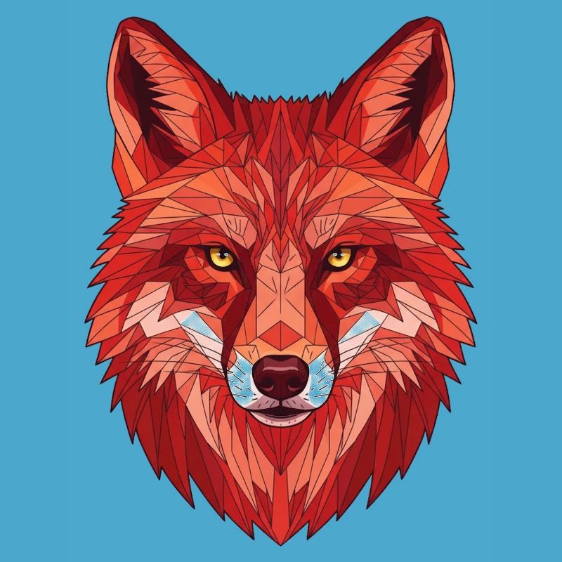 Polygonal Fox Head