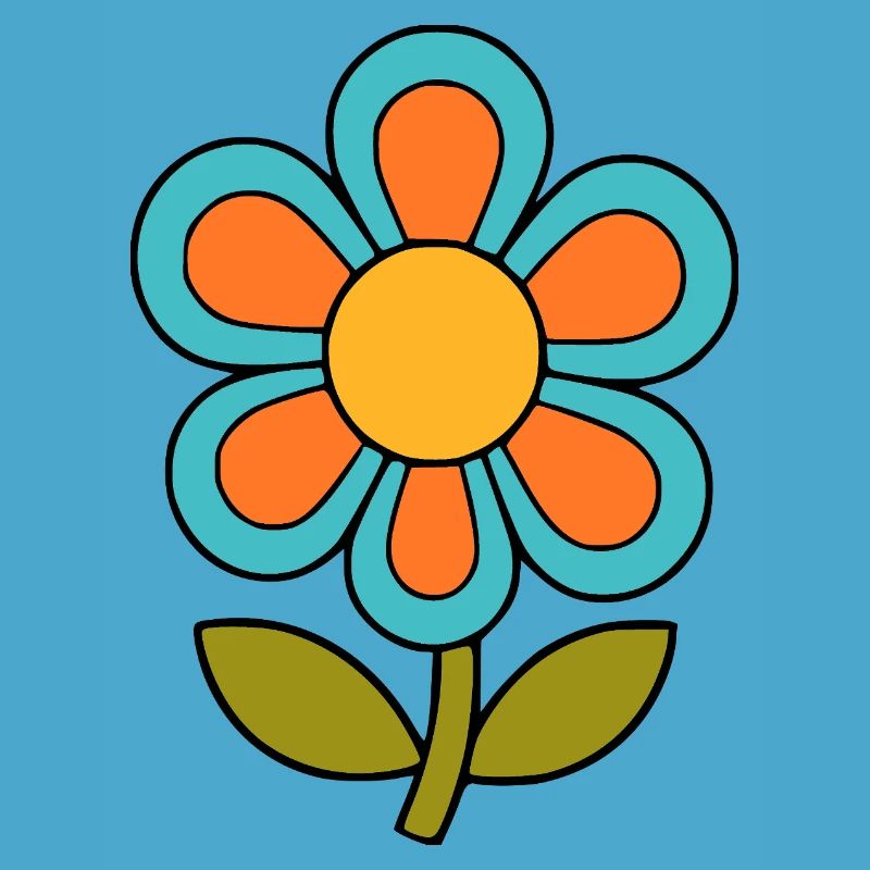 70s flower pattern retro flowerpower