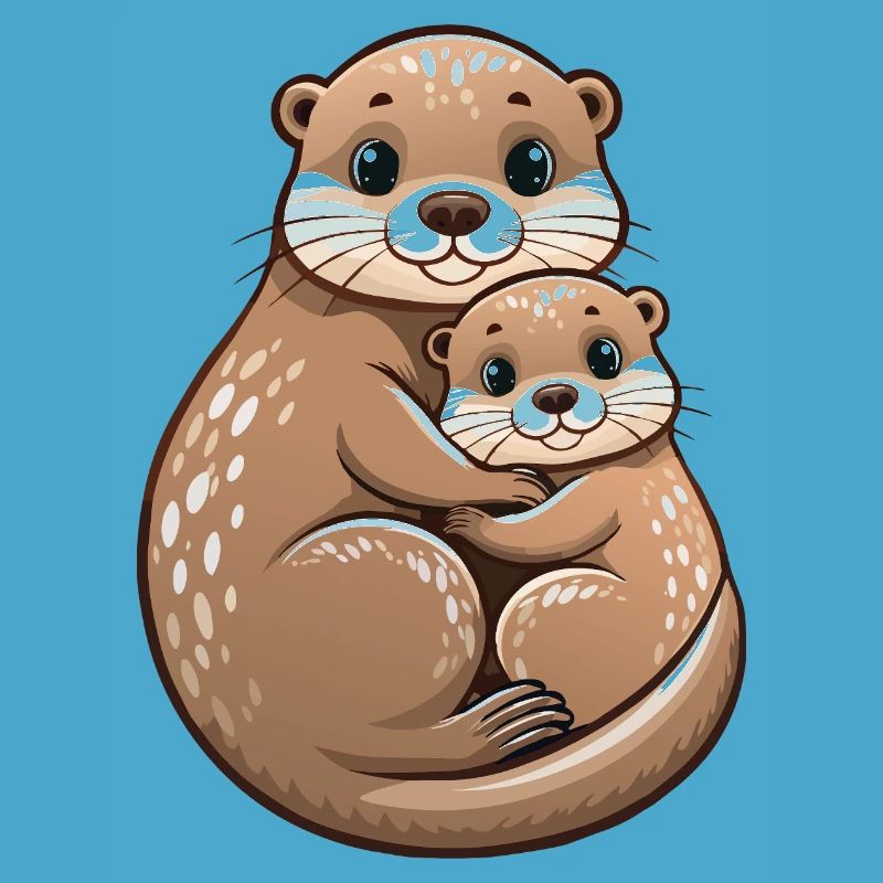 Mutterotter mit Jungtier