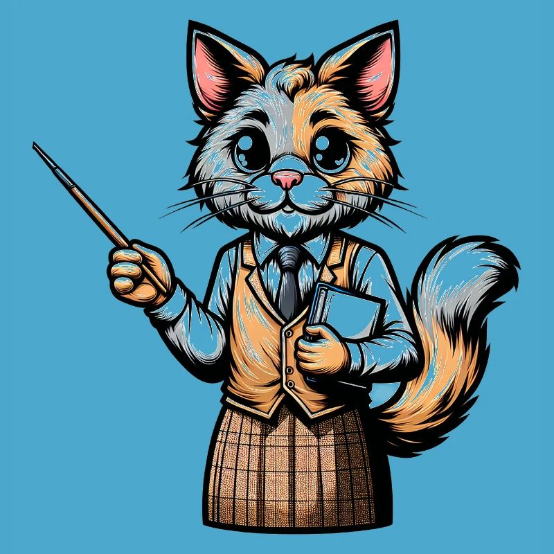 Professeur de chat mignon