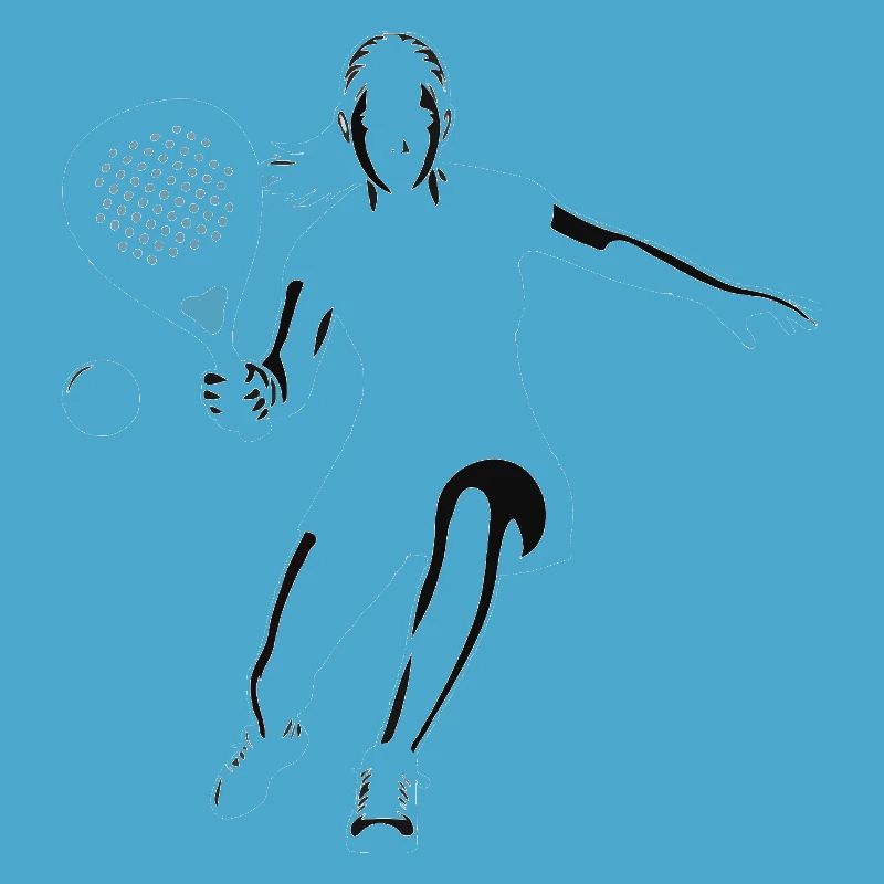 Padel player front white
