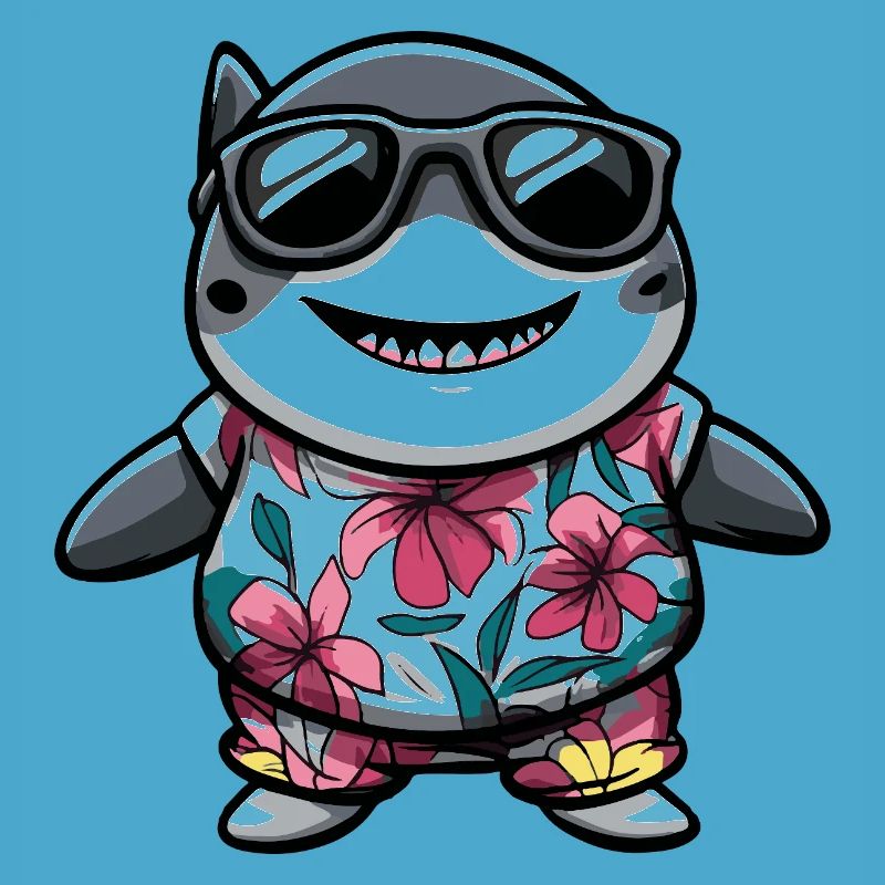 Vacances de bande dessinée de requin