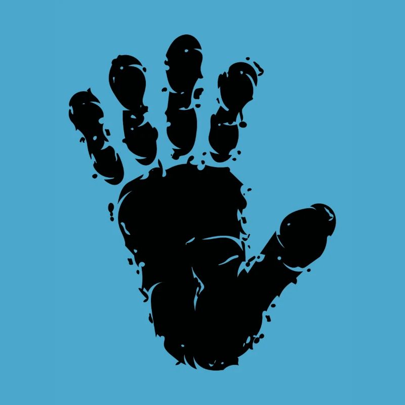 Singes Primates Trace Trace Trace Empreinte de la main