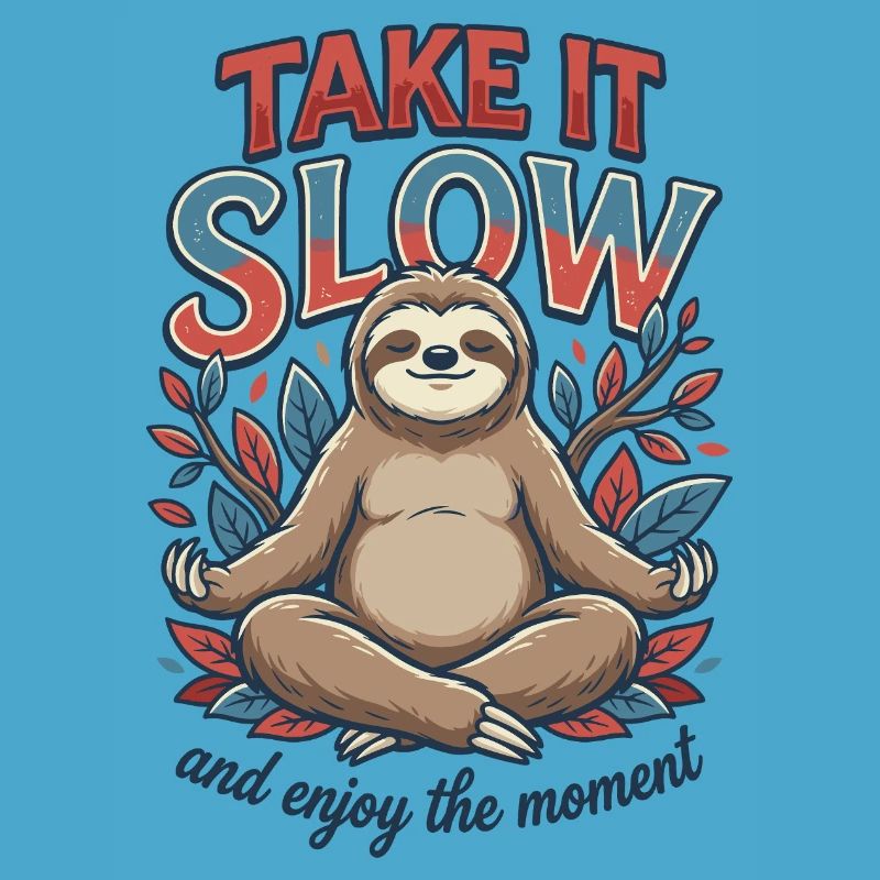 Take It Slow Sloth Zen