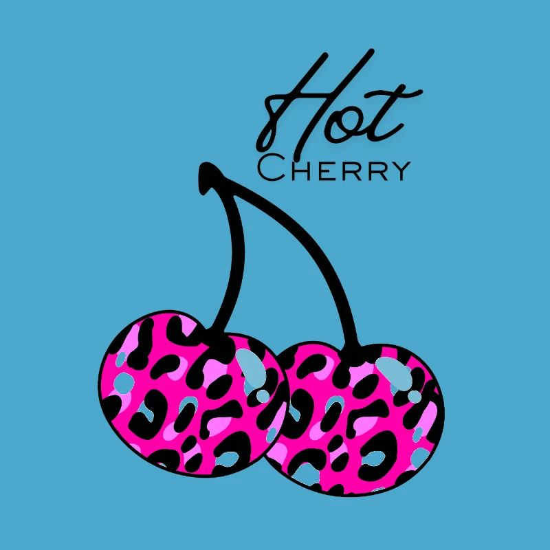 Pink leopard pattern cherry