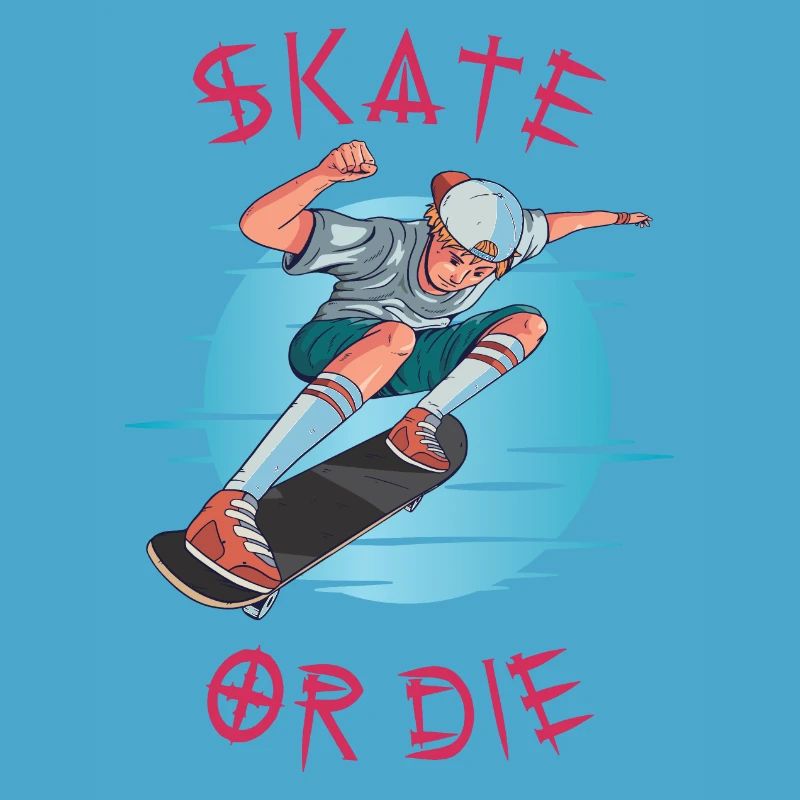 Skate oder stirb Skateboarder Junge