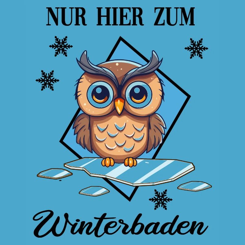 Winterbaden Eisbade-Eule Winterschwimmen Kältebad