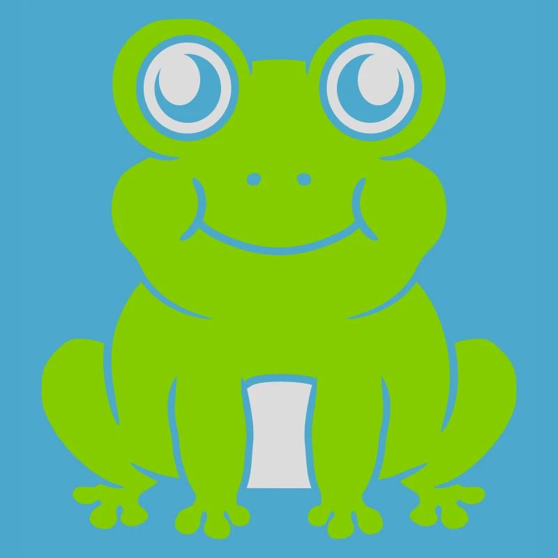 Comic süßer Frosch sitzend