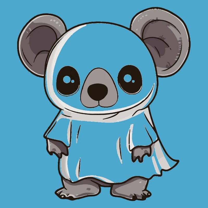 Koala Halloween Comic Ghost