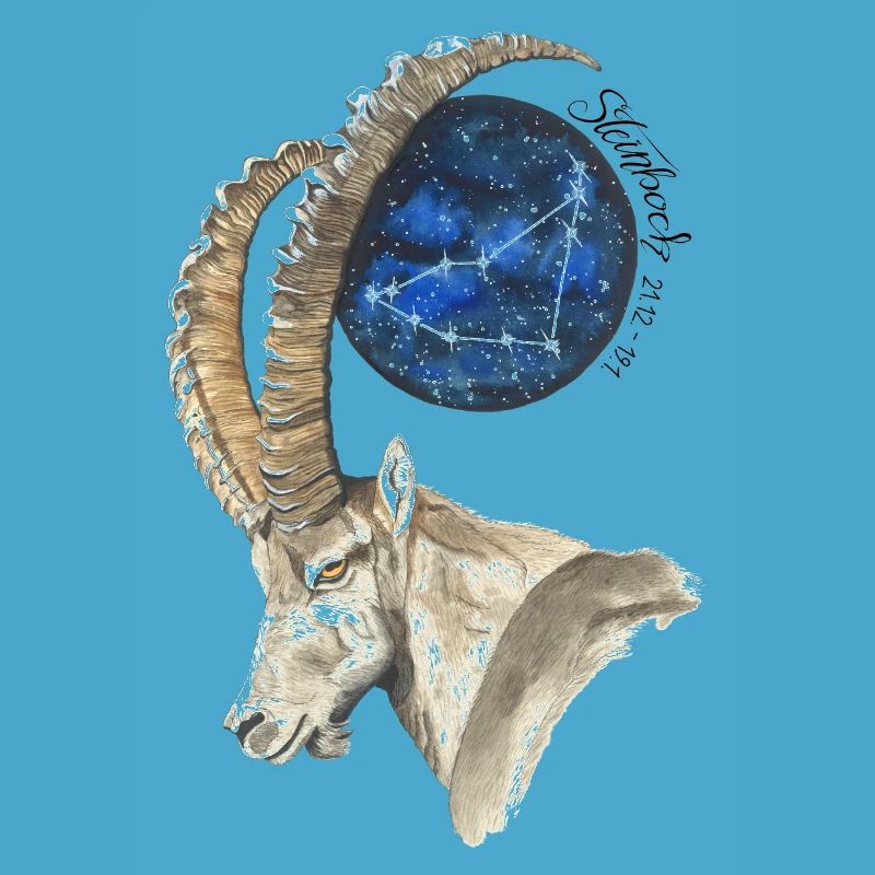 Sternzeichen Steinbock mit Datum und Sternbild