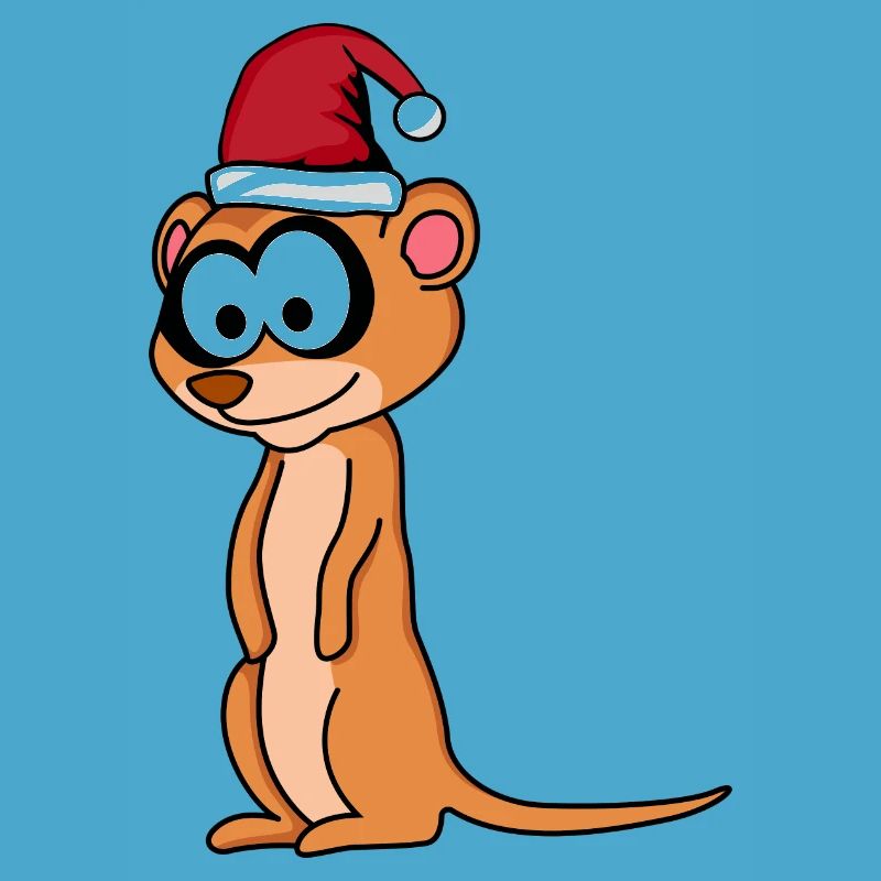 Erdmännchen Comic Weihnachten