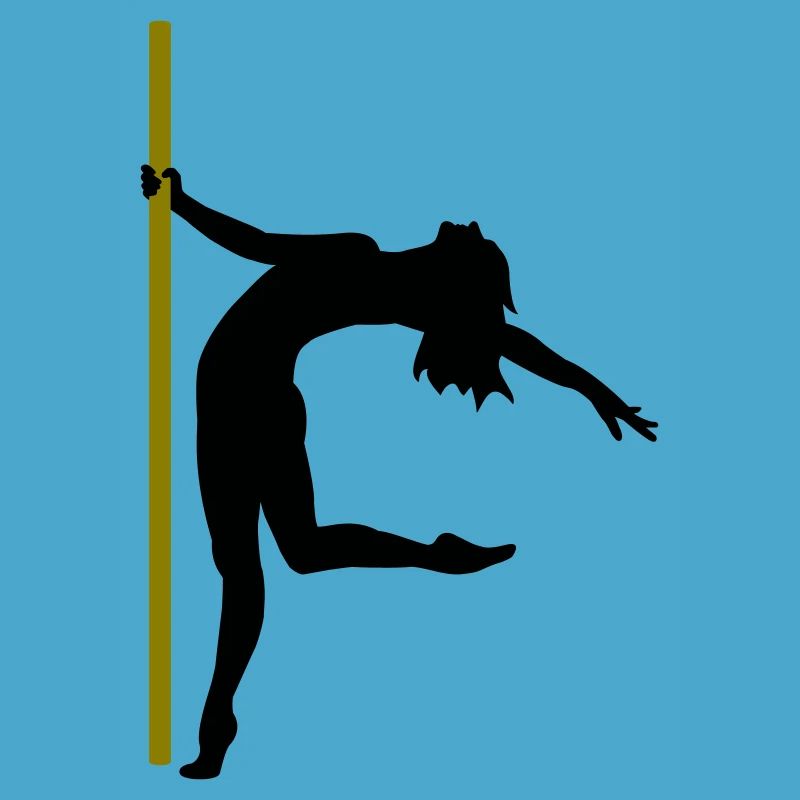 Die Silhouette einer Poledancerin