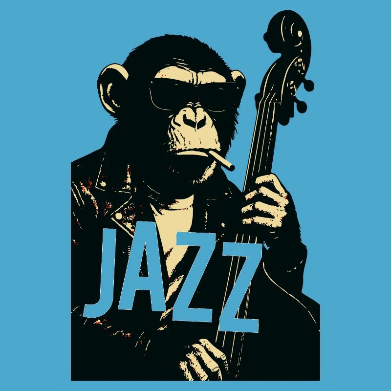 Jazz Monkey Noir Tee