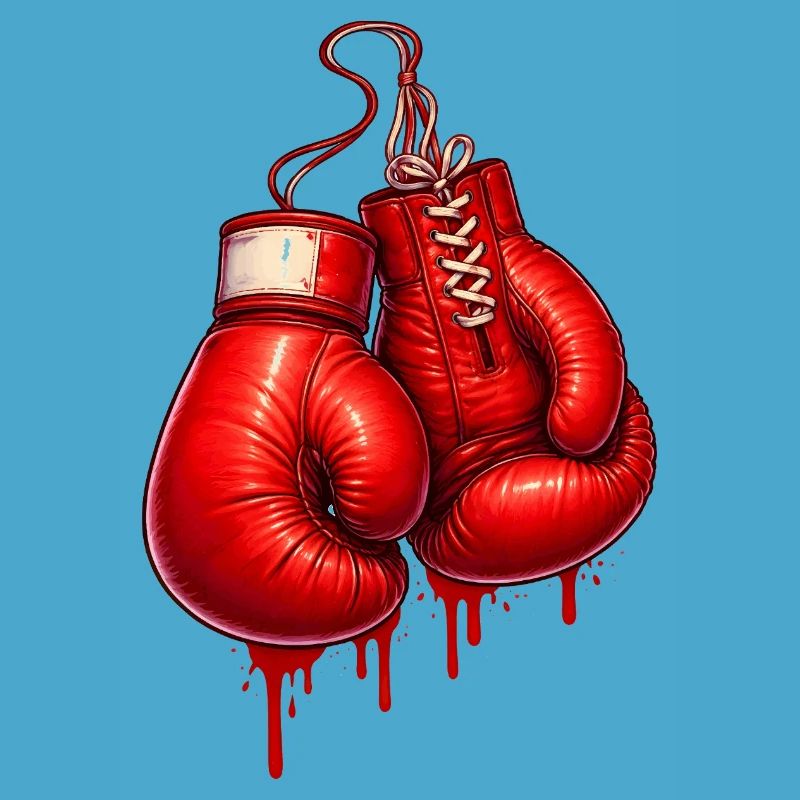 Gants de boxe rouges dans le style graffiti