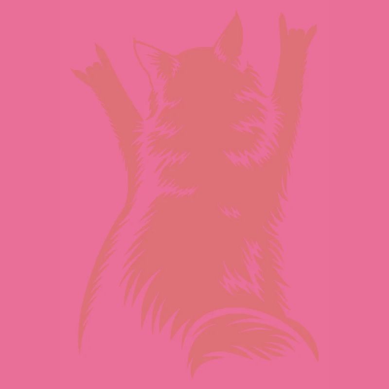 Rock Cat Back View – Devil Horns