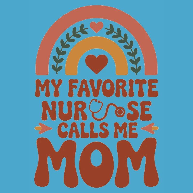 Mon infirmière préférée m’appelle maman - Boho Rainbow