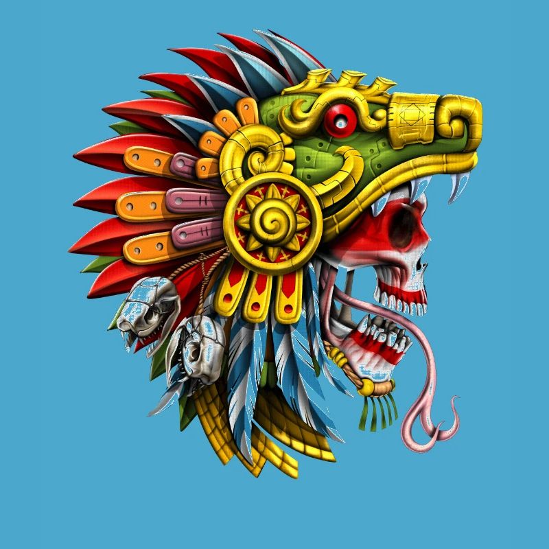 Aztec Serpent Skull Warrior