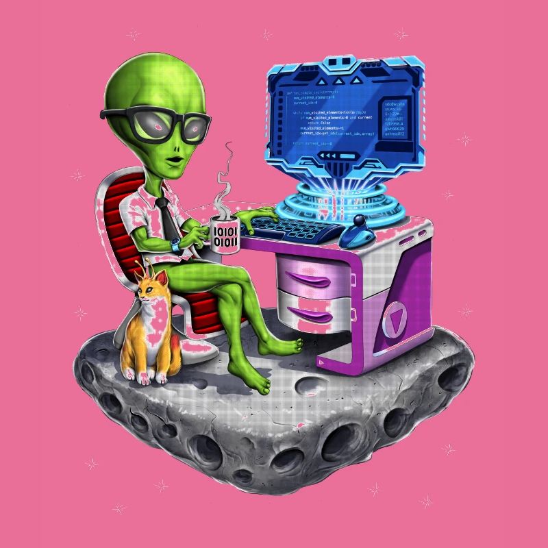 Weltraum-Alien-Programmierer