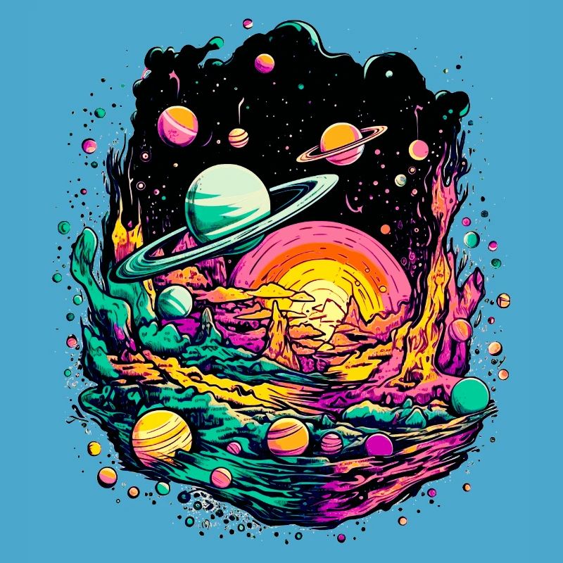 Galaxy and planets in the solar system and space